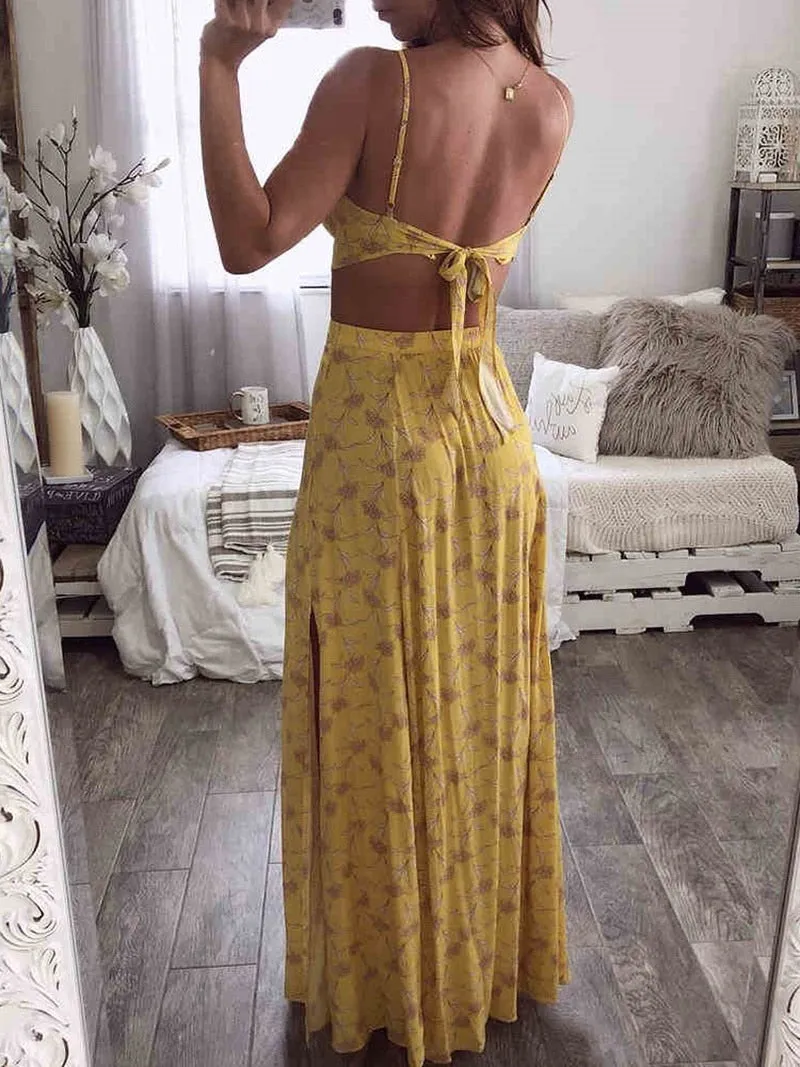 Summer Floral Print Cami Sexy V Neck Short