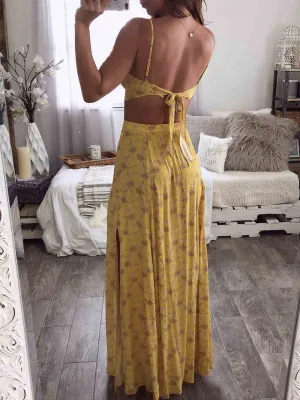 Summer Floral Print Cami Sexy V Neck Short