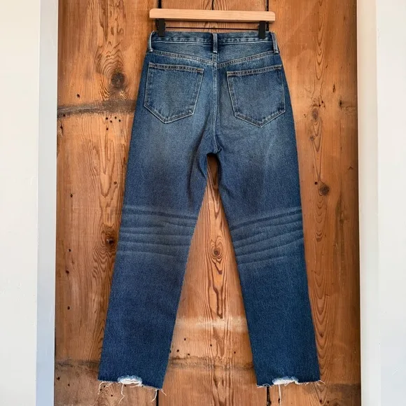 Sz 25 Driftwood Royce Straight Crop Jeans In Kaleidoscope Embroidery GUC