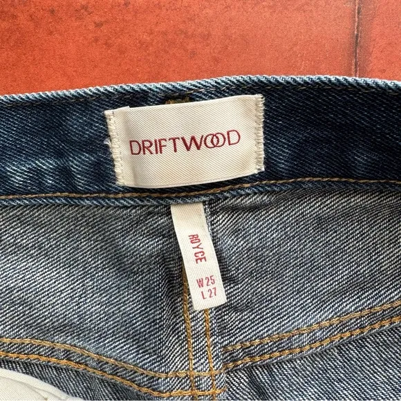 Sz 25 Driftwood Royce Straight Crop Jeans In Kaleidoscope Embroidery GUC