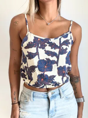 Tangerine Linen Top