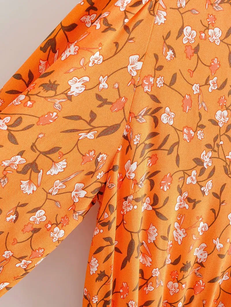 Tassel Lacing Elastic Waist Floral Maxi Dresses
