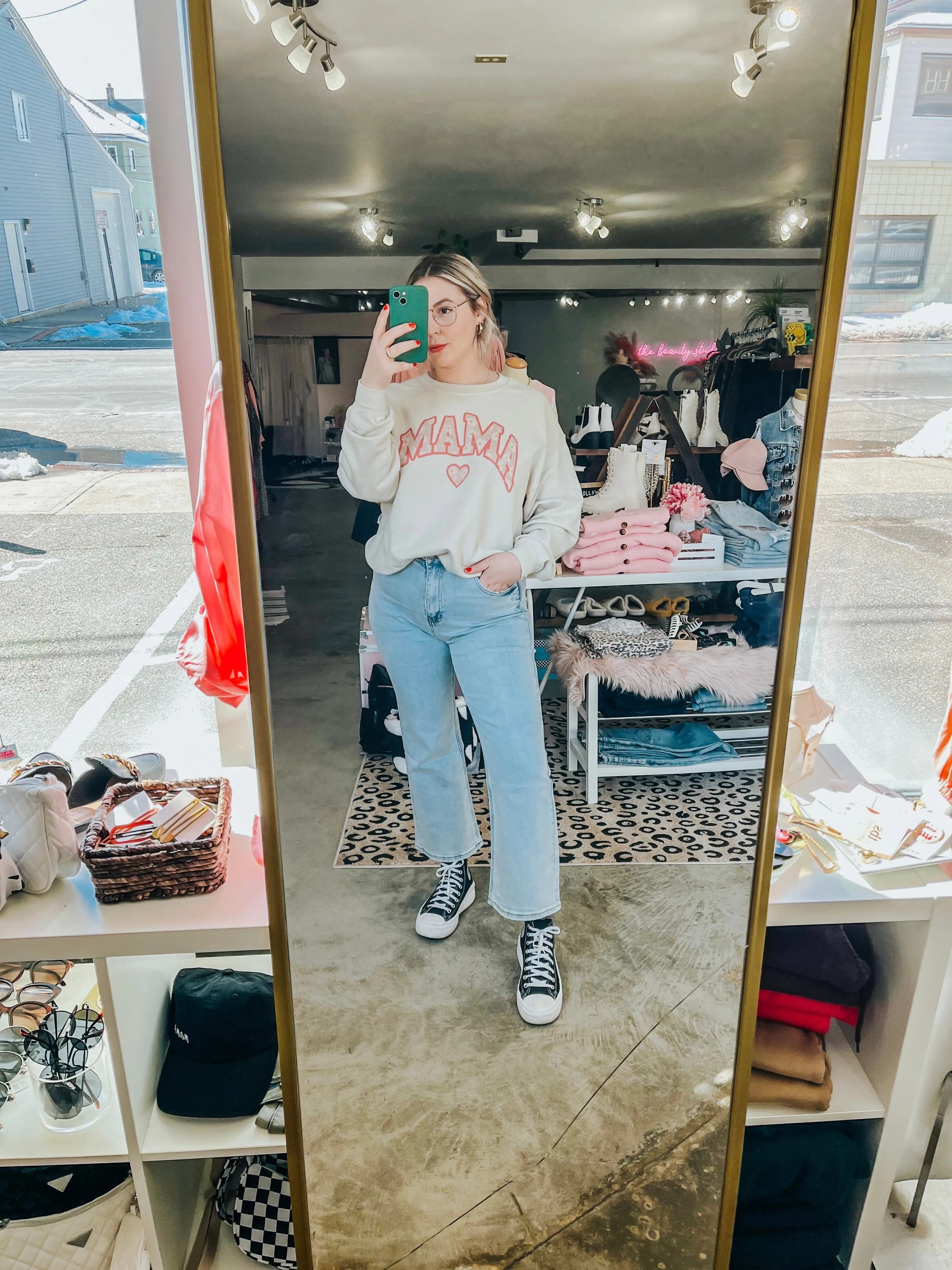 Teri Straight Leg High Waisted Denim Jeans