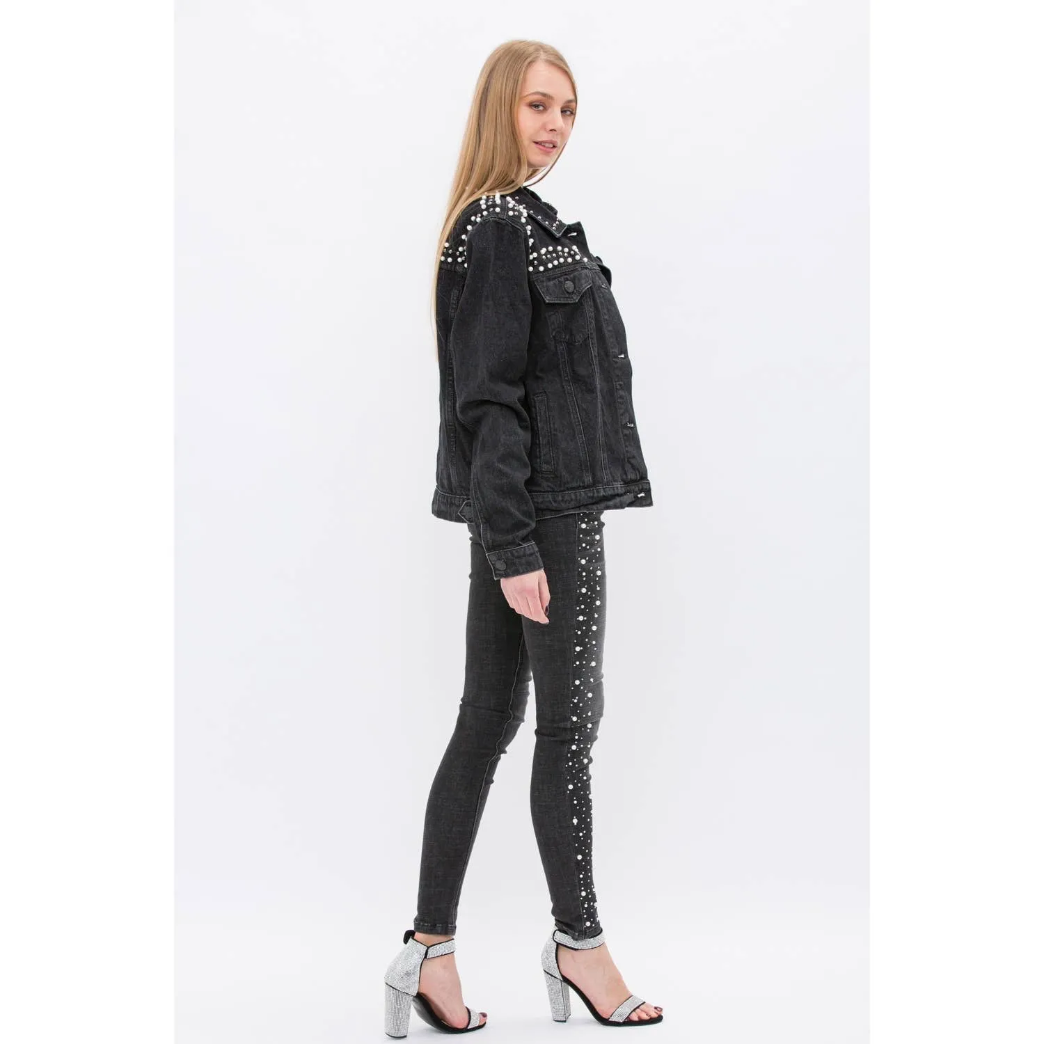 The Black Pearlie Denim Jacket