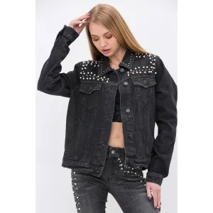 The Black Pearlie Denim Jacket