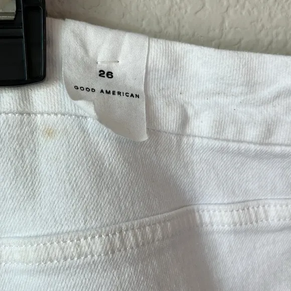 The Good American Good Legs Straight Leg Raw Hem Jean Size 26