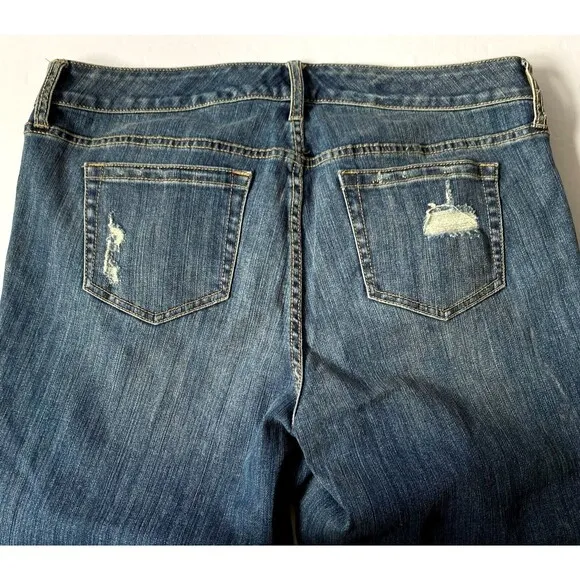Torrid Premium Jeans 14 Blue Med Wash Boyfriend Distressed American Dreamer NWT