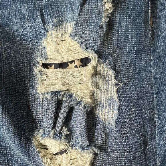 Torrid Premium Jeans 14 Blue Med Wash Boyfriend Distressed American Dreamer NWT