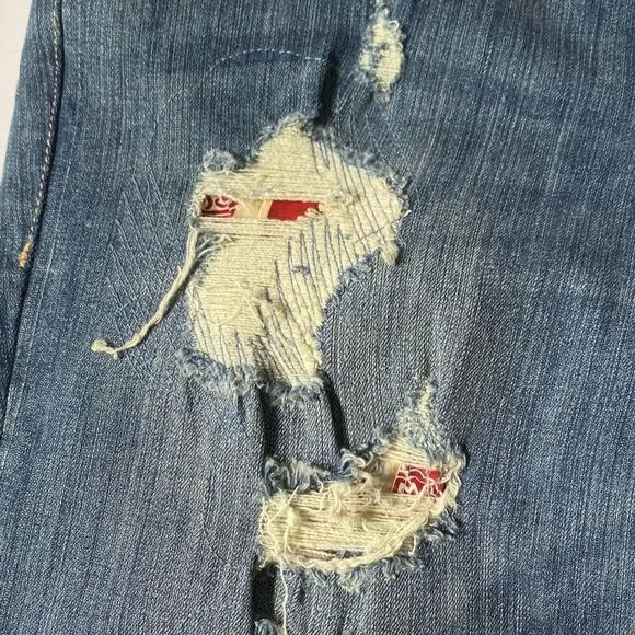 Torrid Premium Jeans 14 Blue Med Wash Boyfriend Distressed American Dreamer NWT