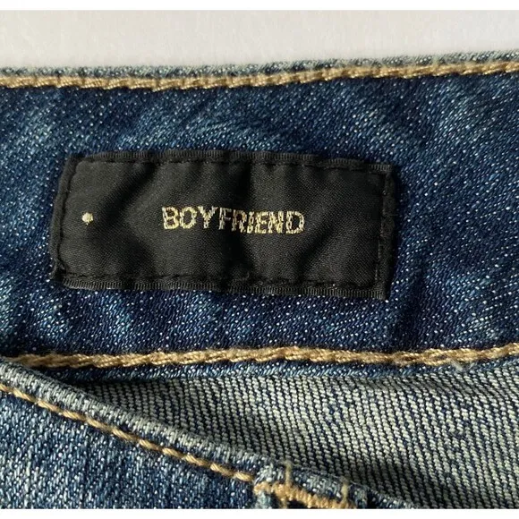 Torrid Premium Jeans 14 Blue Med Wash Boyfriend Distressed American Dreamer NWT