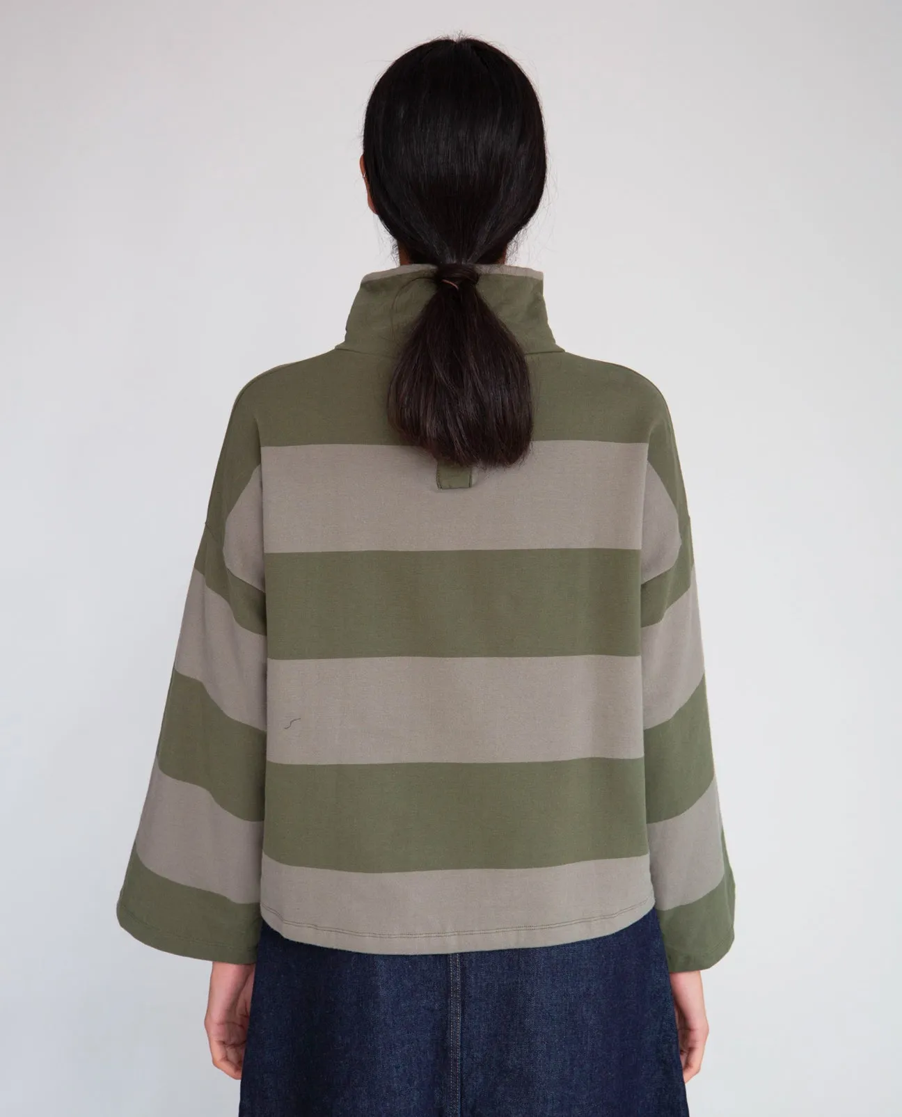 Ula-Sue Organic Cotton Top In Army & Khaki