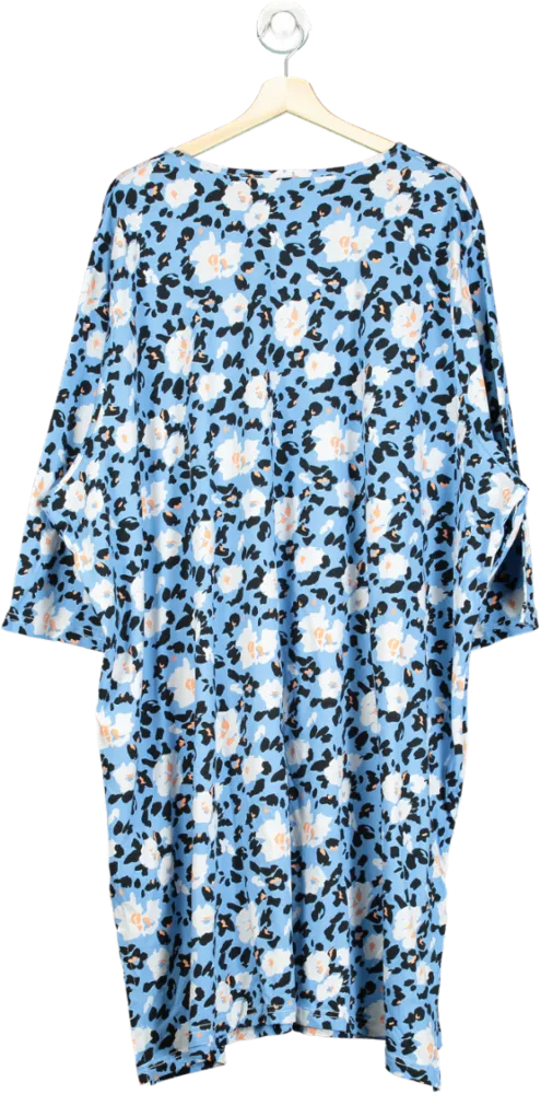 Ulla Popken Blue Floral Print Dress XXL