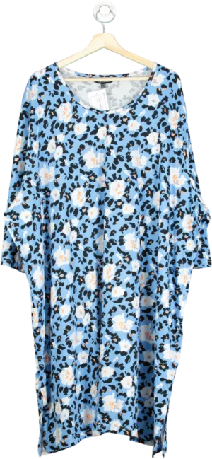 Ulla Popken Blue Floral Print Dress XXL