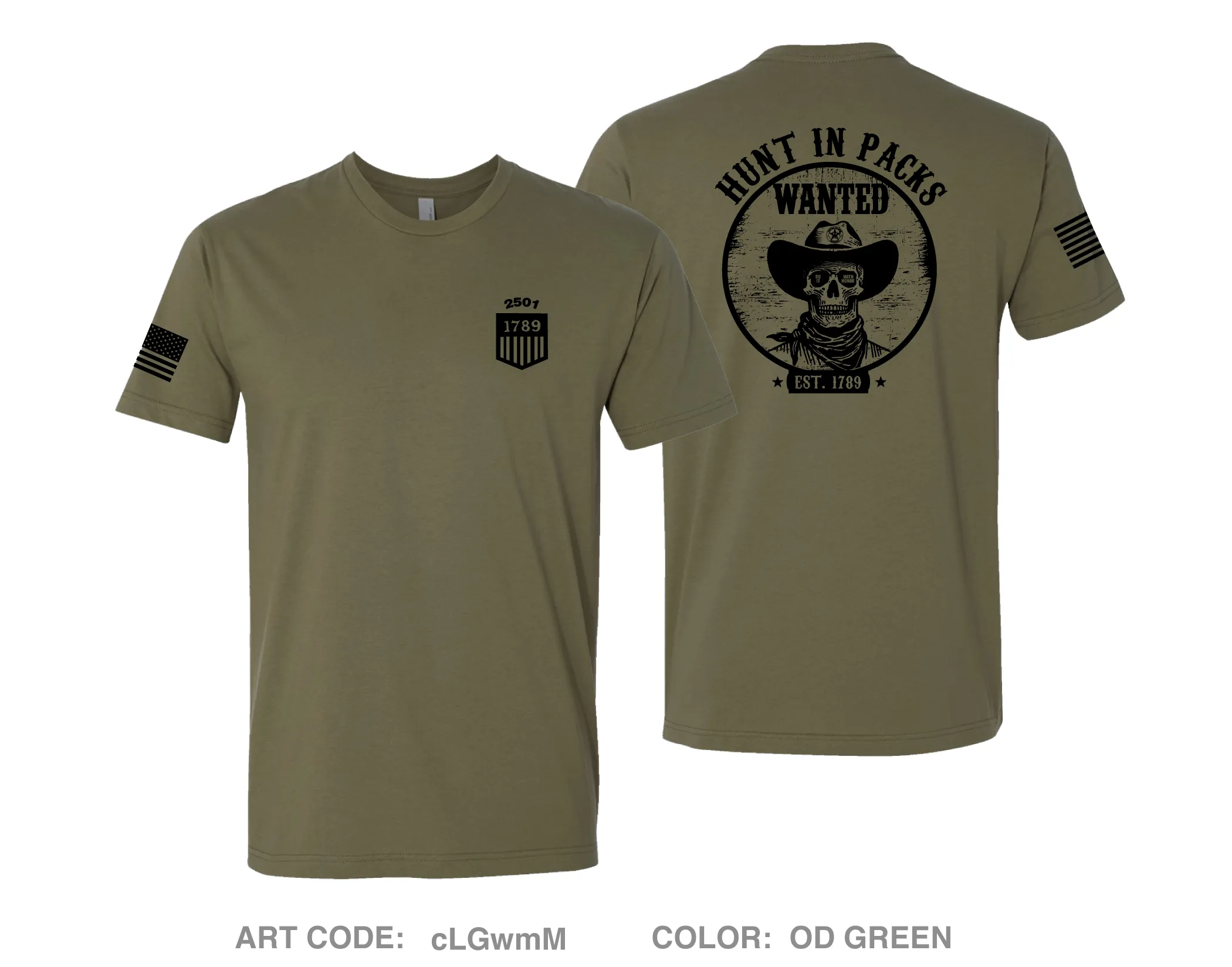 United States Marshals Comfort Unisex Cotton SS Tee - cLGwmM