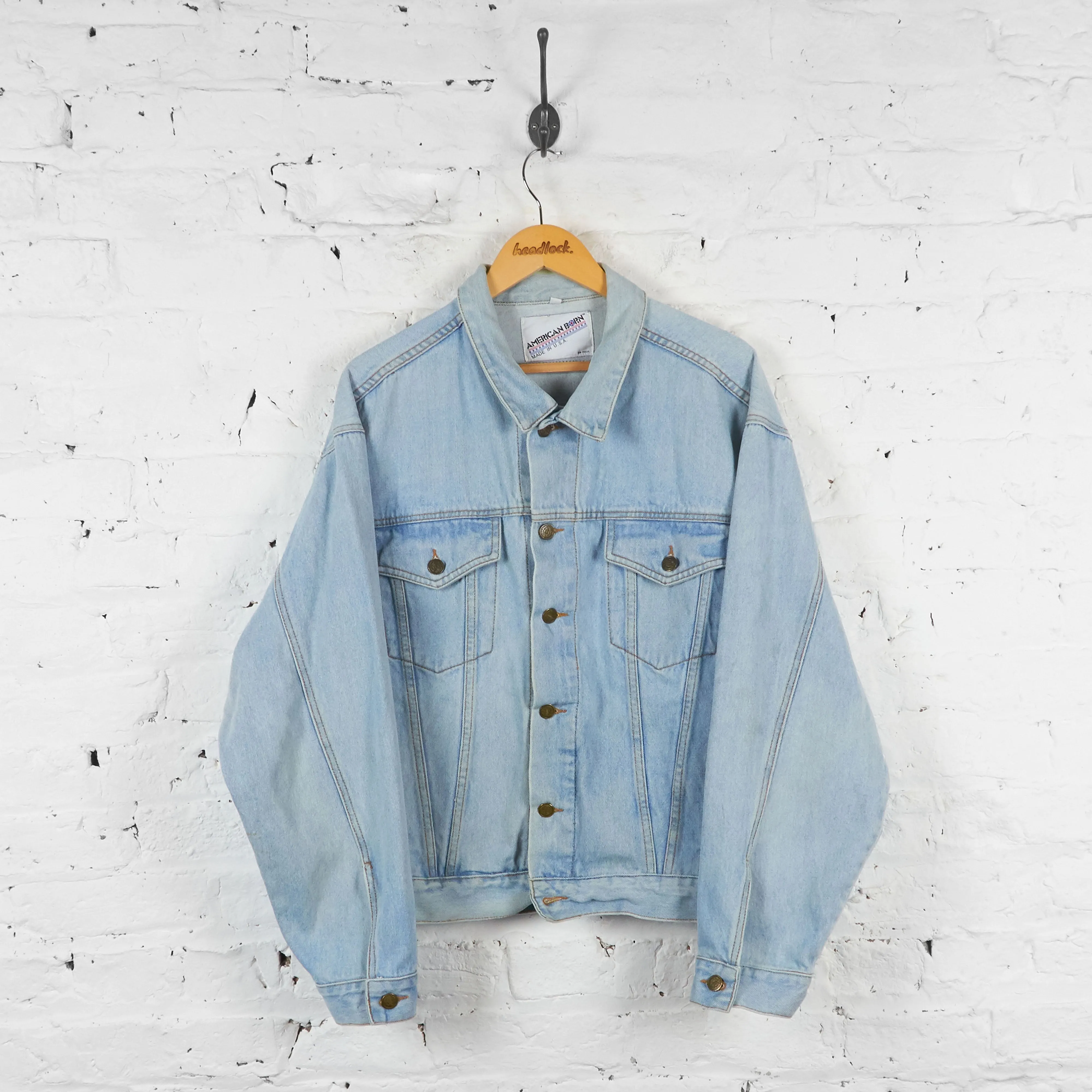 Vintage Camel Denim Jacket - Blue - L