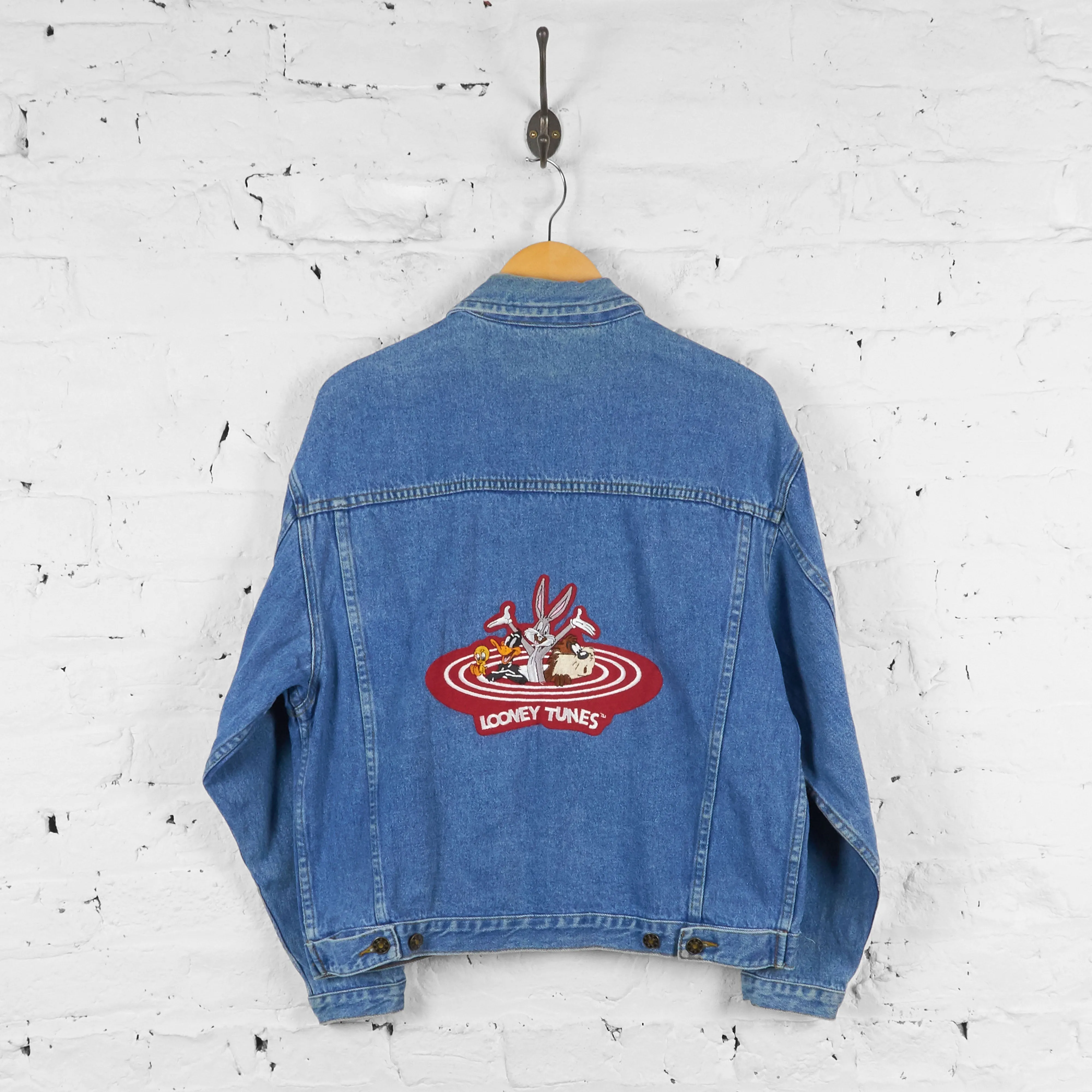 Vintage Looney Tunes Denim Jacket - Blue - S