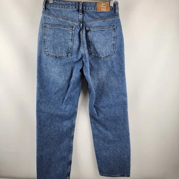 We The Free Jeans Womens 28 Blue The Pacifica Straight Leg Slim Denim (28x27)
