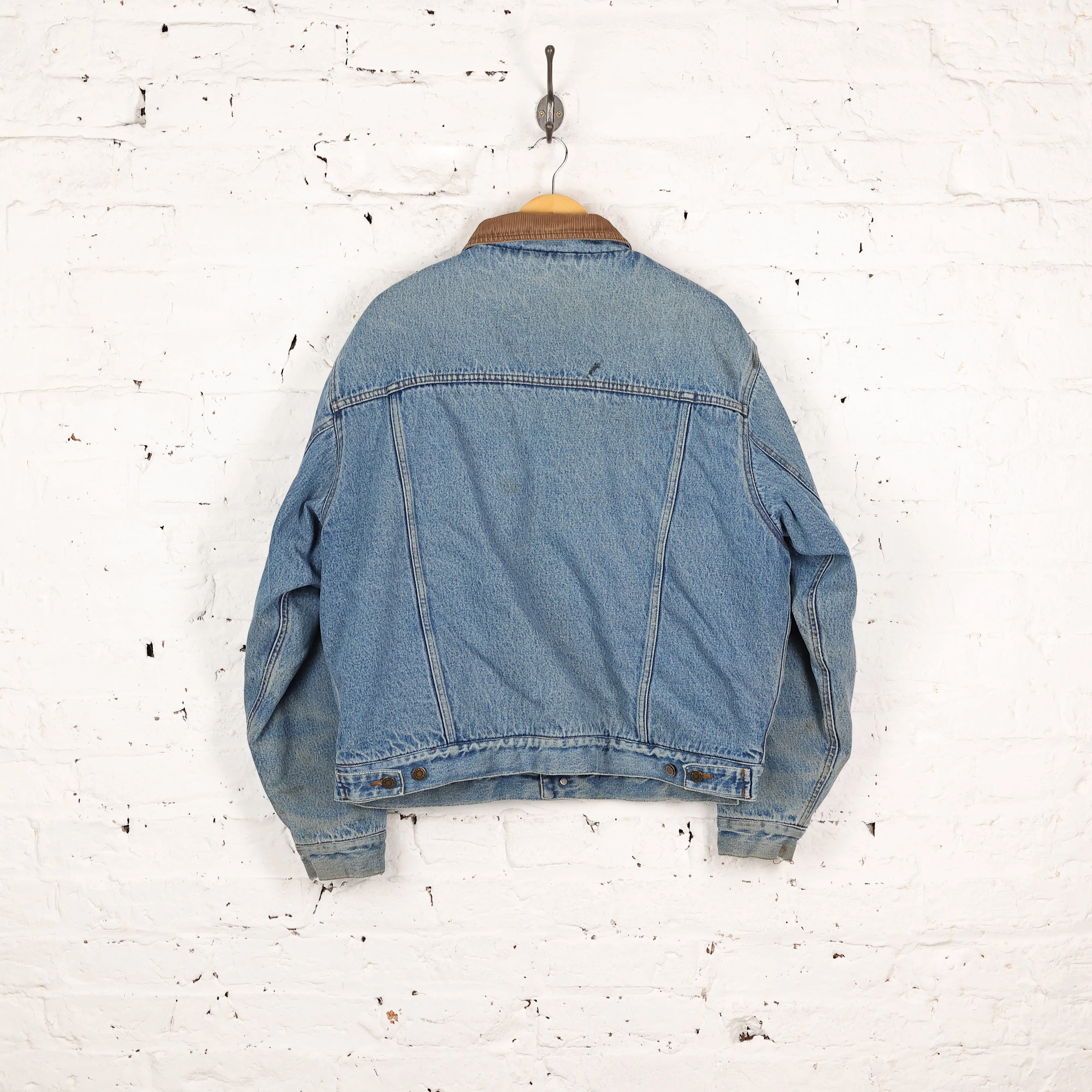 Wrangler Hero Fleece Lined Denim Jacket - Blue - XL