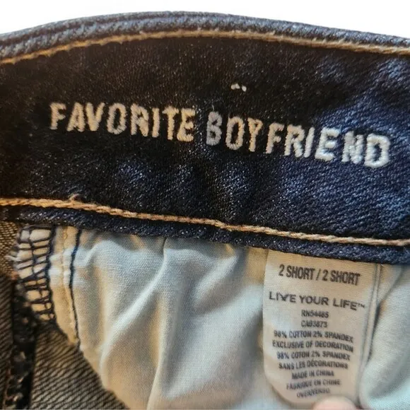 Y2K American Eagle low-rise favorite boyfriend jeans 2 short