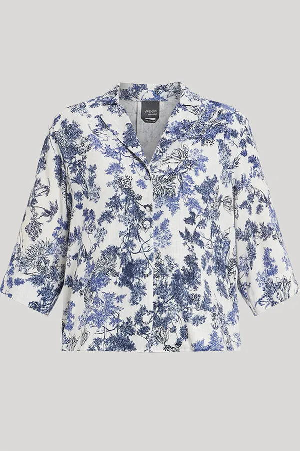 ZEFIR TOILE DE JOUY LINEN VISCOSE SHIRT